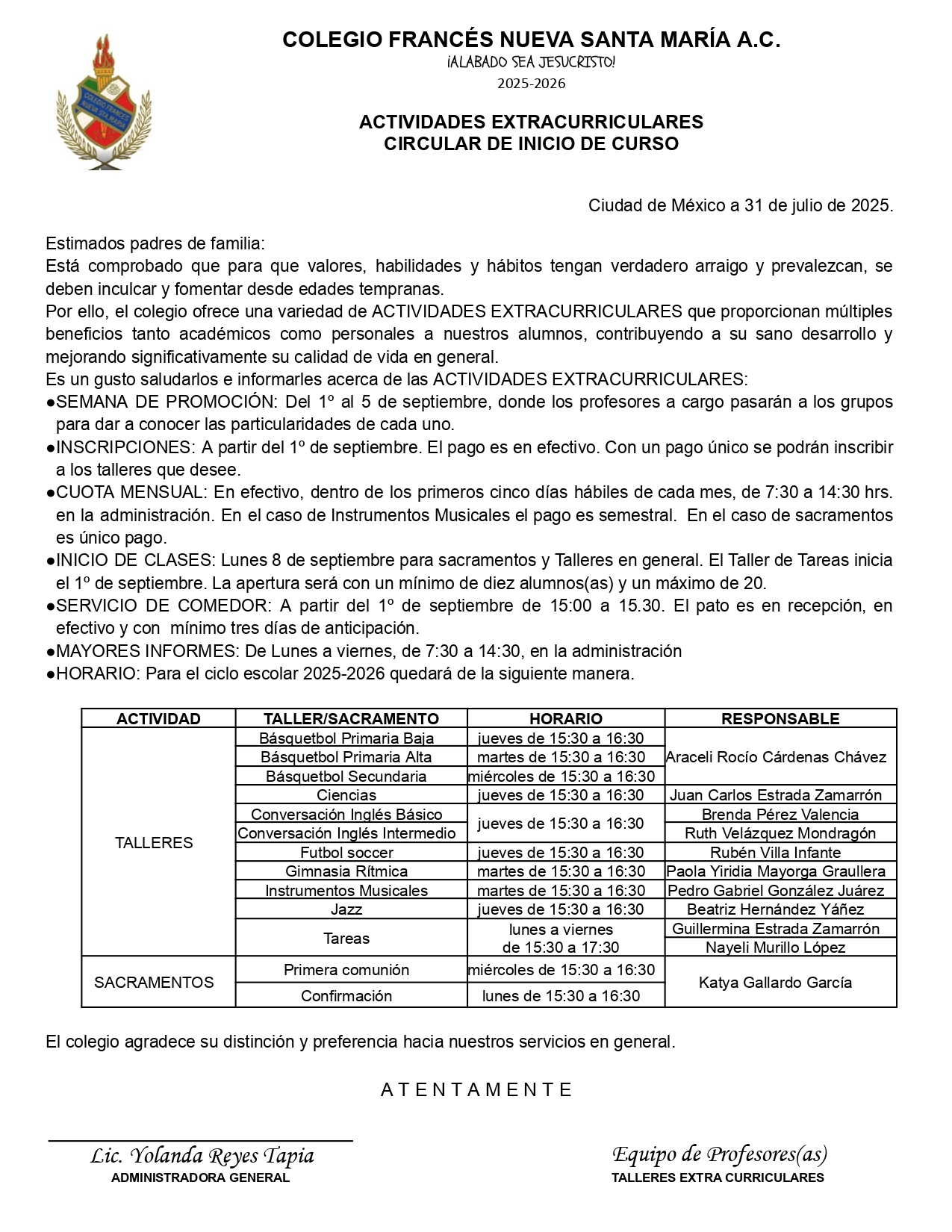 Circular del mes